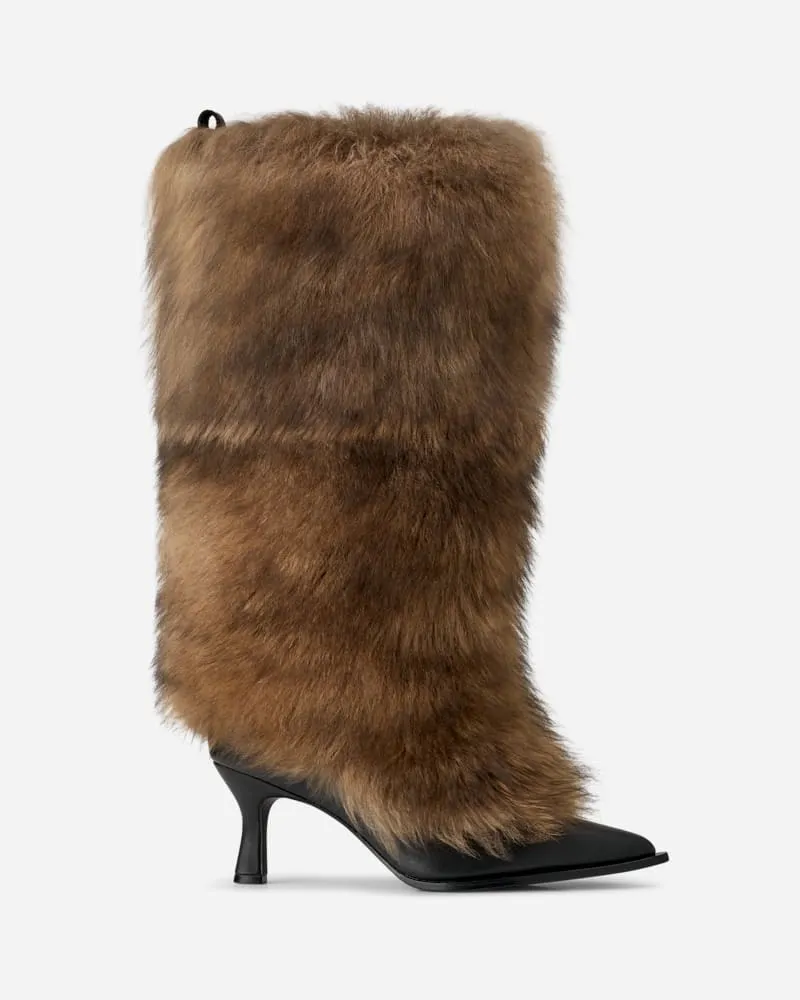 UGG AMBUSH Fur Heel für Damen in Brown, Größe Leder Brown