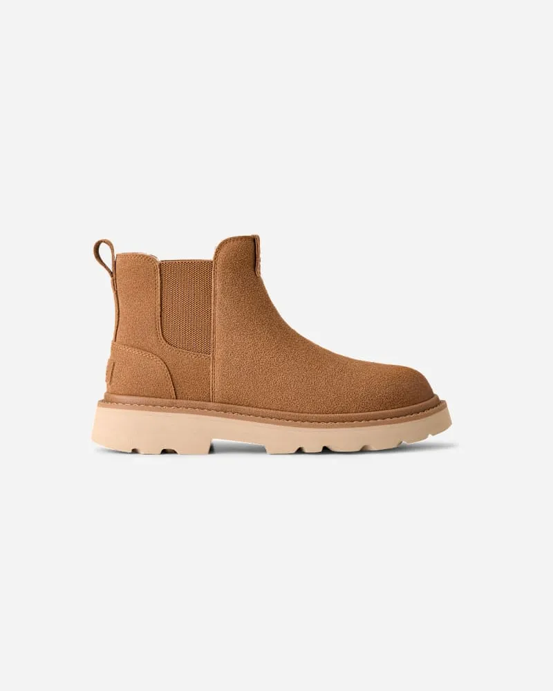 UGG Chelsea Lug Boot für Herren in Brown, Größe Veloursleder Chestnut