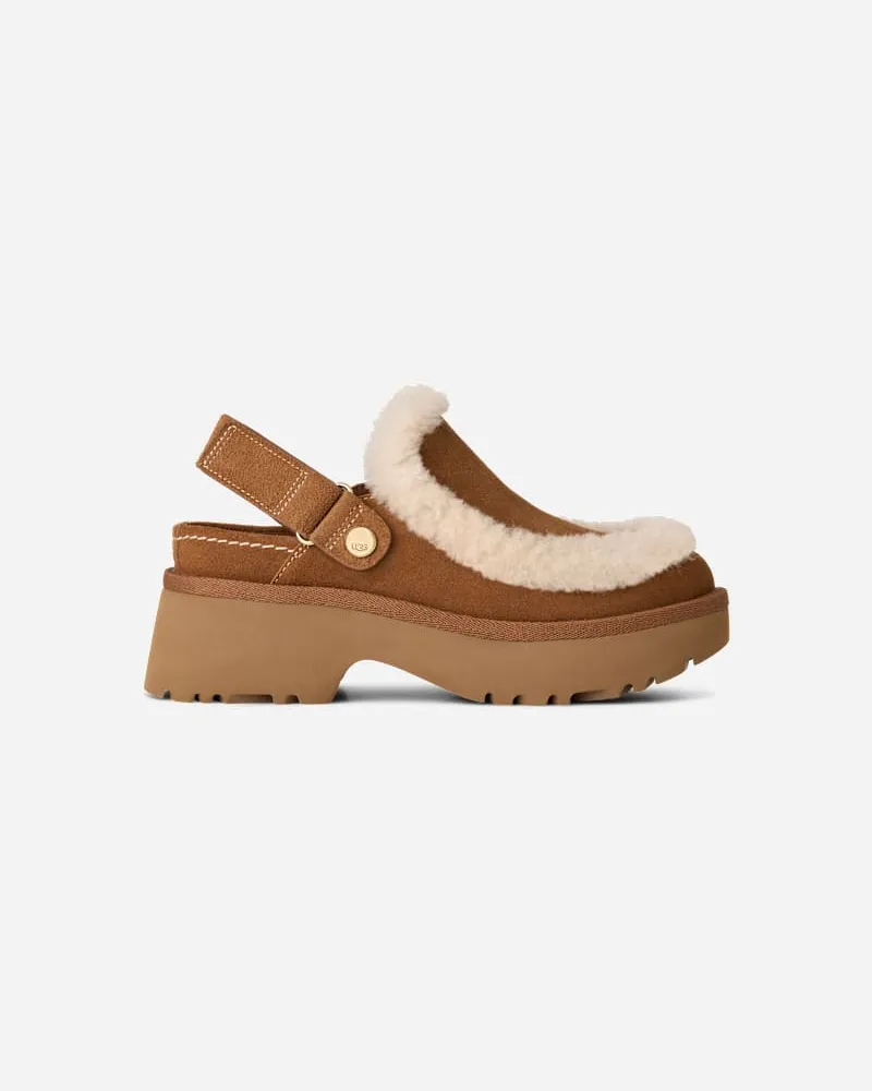 UGG Esmee Clog für Damen in Brown, Größe Veloursleder Chestnut