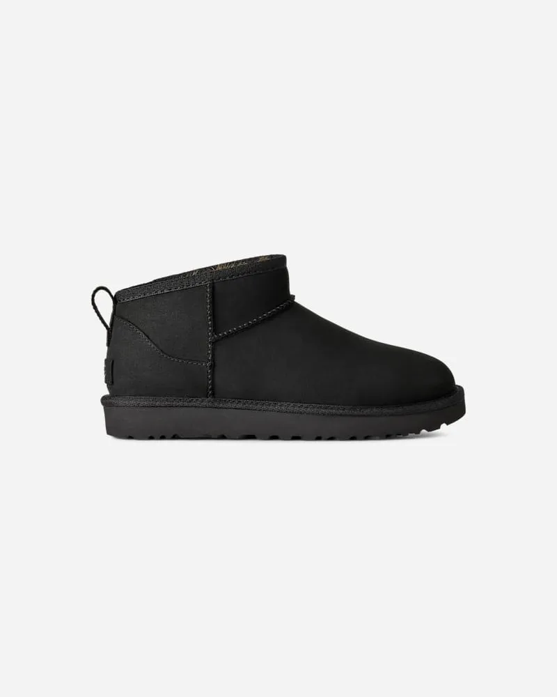 UGG Classic Ultra Mini Boot aus Nubukleder für Damen in Black, Größe Black