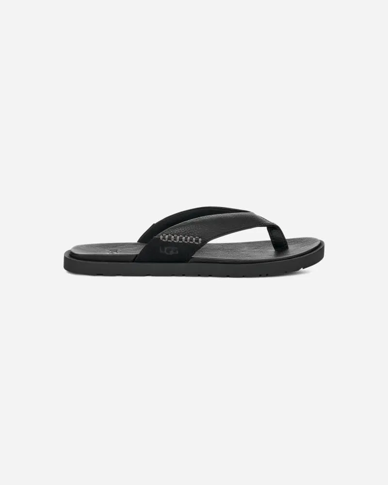 UGG Seaside II Flip für Herren in Black, Größe Leder/Wildleder Black