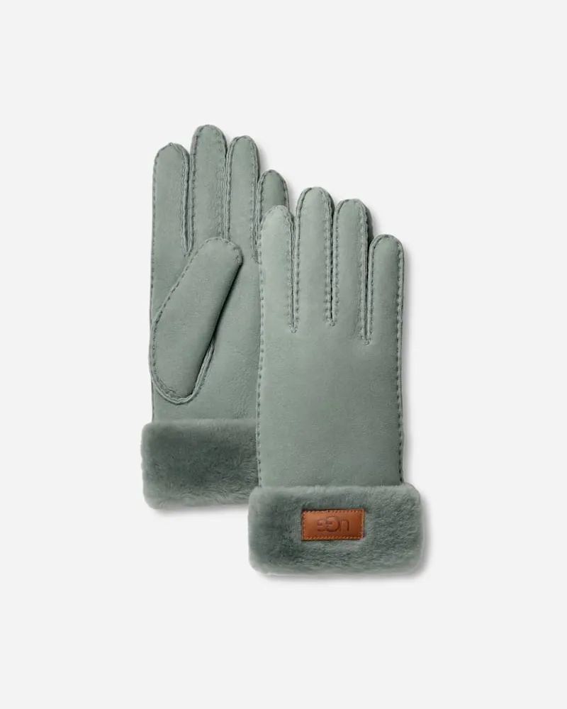 UGG Handschuhe mit Umschlagbündchen für Damen | UGG® EU in Grey Mist, Größe Schaffell Grey