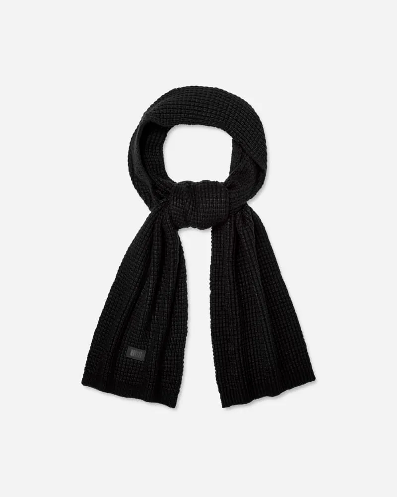UGG Schal mit Waffelmuster für Herren in Black, Größe Black