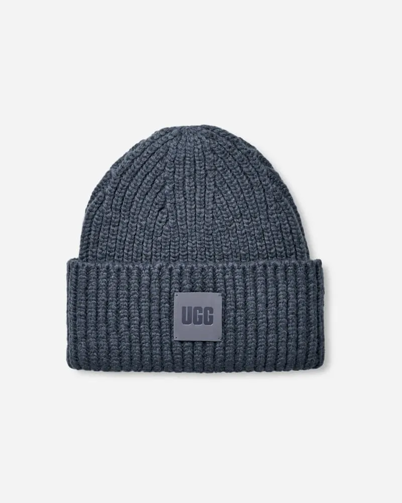 UGG Breit gerippte Beanie für Herren in Dark Wave, Größe Polyestermischung Dark