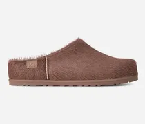 Otzo Clog aus Kalbsfell für Damen in Brown, Größe