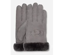 Sheepskin Embroidered Handschuhe Grey
