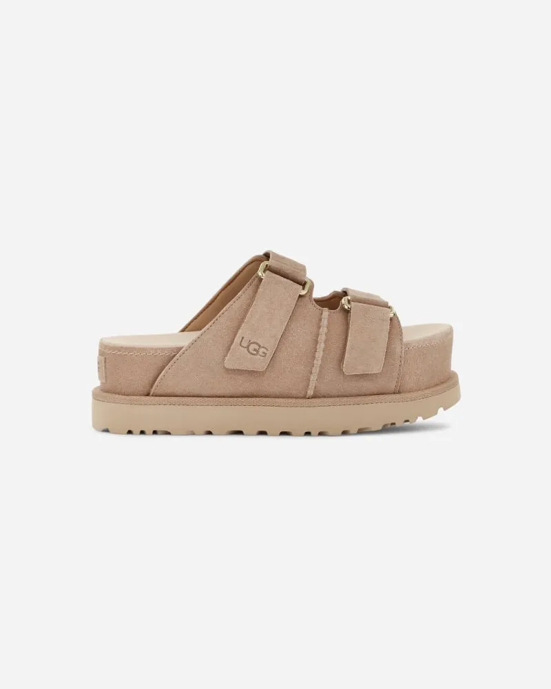 UGG Goldenstar Hi Slide für Damen | UGG® EU in Beige, Größe Veloursleder Sand