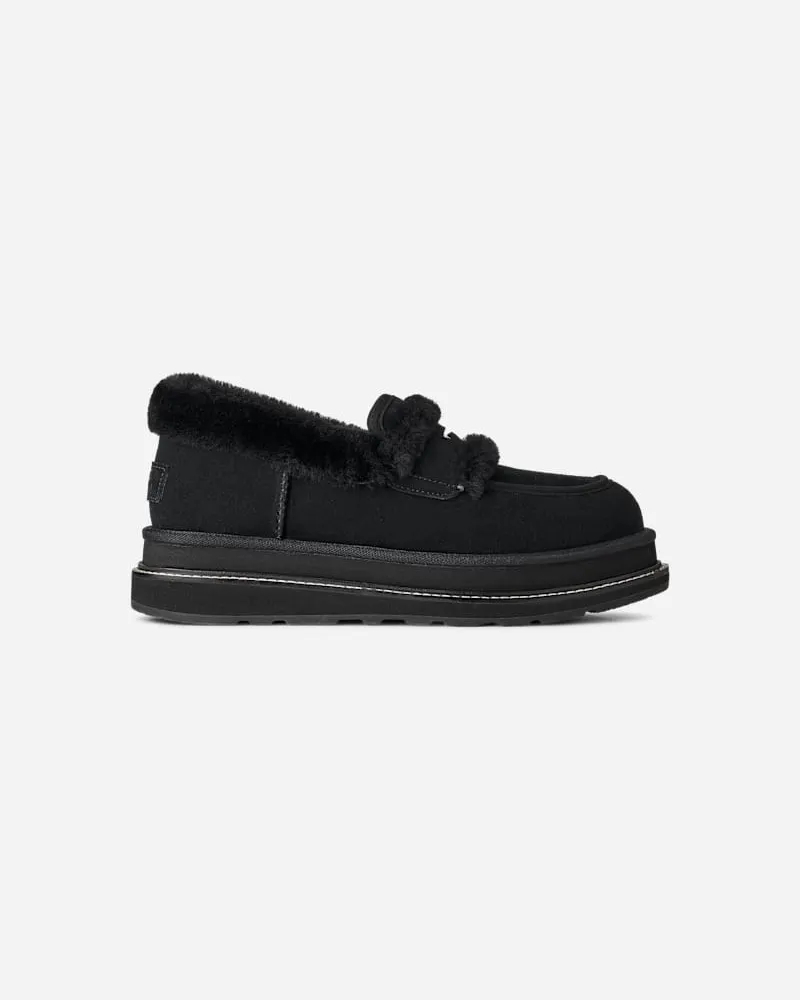UGG sacai Loafer für Damen in Black, Größe Veloursleder Black