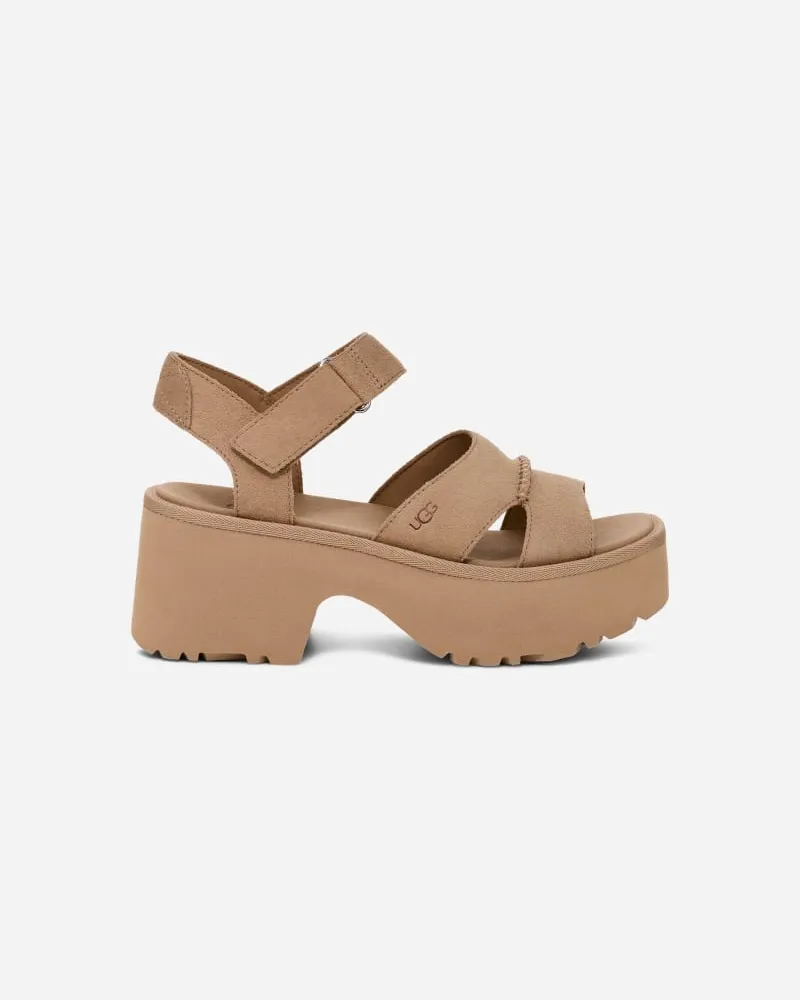 UGG New Heights mit Knöchelriemen für Damen in Brown, Größe Veloursleder Mustard