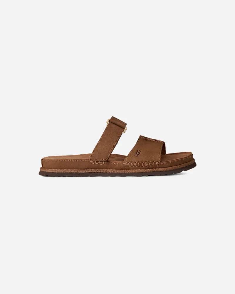 UGG GoldenGaze Slide für Damen in Brown, Größe Leder Dark