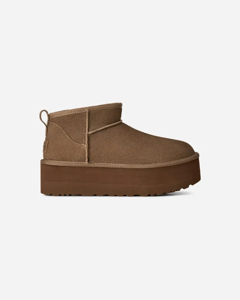 UGG Classic Ultra Mini Plateau-Boot für Damen | UGG® EU in Brown, Größe Wildleder Light