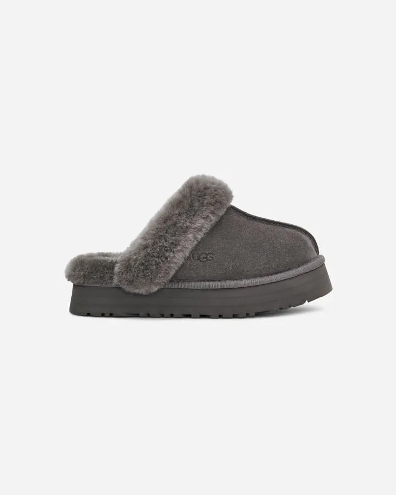 UGG Disquette Hausschuh für Damen | UGG® EU in Black, Größe Veloursleder Charcoal