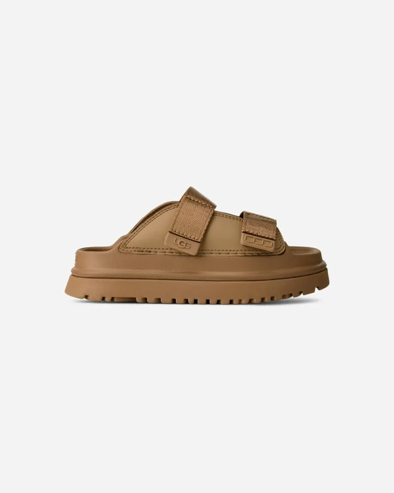 UGG GoldenGlow Slide für Kinder in Dark Sand, Größe Synthetik Dark