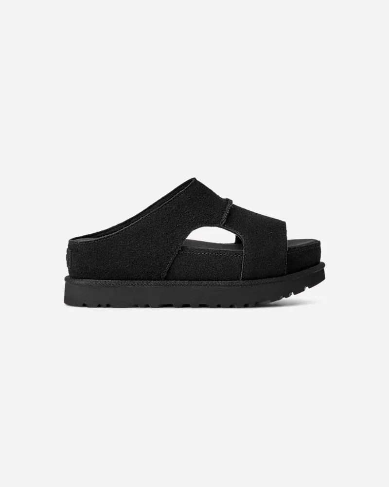 UGG Goldenstar Hi Cutout Slide für Damen in Black, Größe Wildleder Black