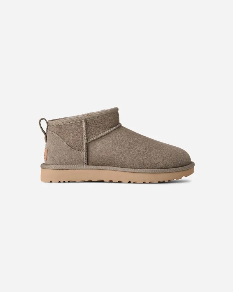 UGG Classic Ultra Mini-Stiefel für Damen in Cobble Grey, Größe Twinface Cobble