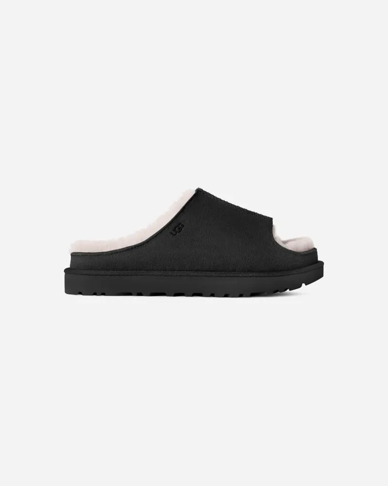 UGG Greenport Slide für Damen | UGG® EU in Black, Größe Veloursleder Black