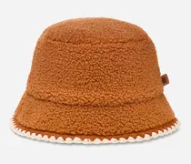 Hut aus ®fluff mit Muschelrand für Damen in Brown, Größe Fleece