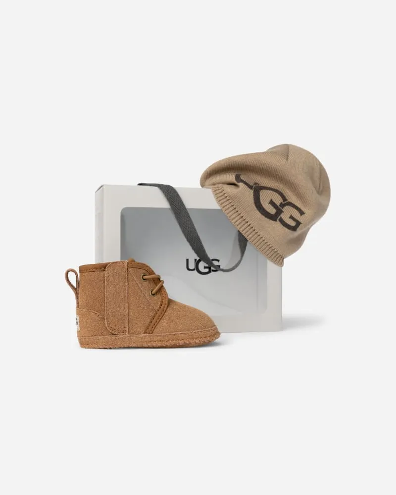 UGG Neumel Bootie & UGG® Beanie für Babys in Brown, Größe Veloursleder Chestnut