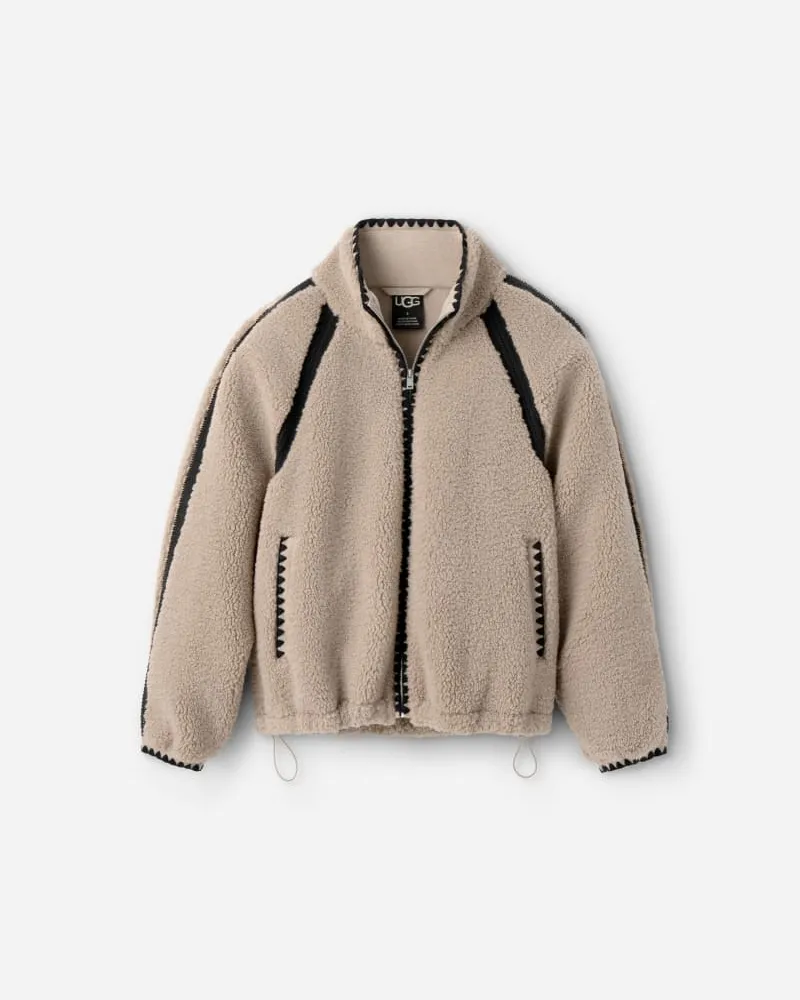 UGG Nikia Crochet ®fluff Jacke für Damen in Brown, Größe Putty