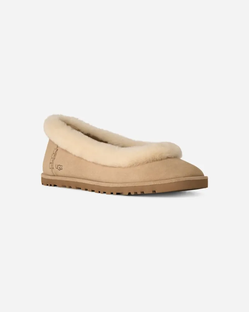 UGG Zora Ballerina für Damen in Beige, Größe Wildleder Sand