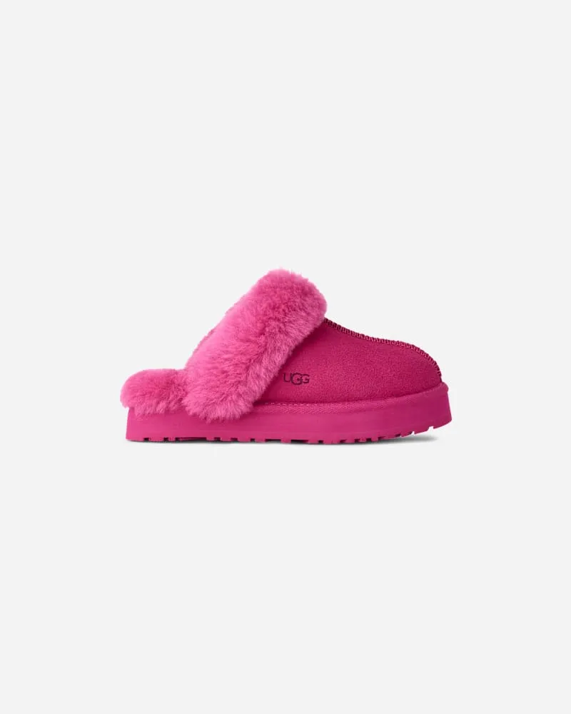 UGG Disquette Slipper für Kinder in Dark Peony, Größe Veloursleder Dark