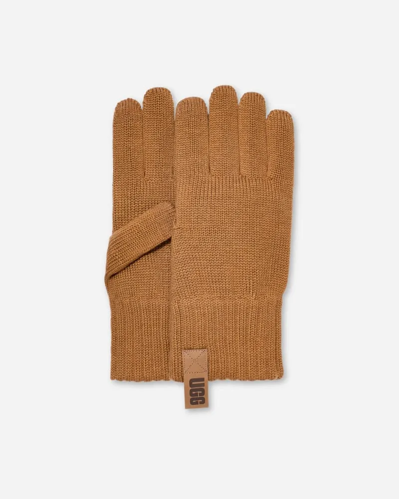 UGG Leichte Handschuhe für Herren in Brown, Größe Strick/Recycled Materials Chestnut