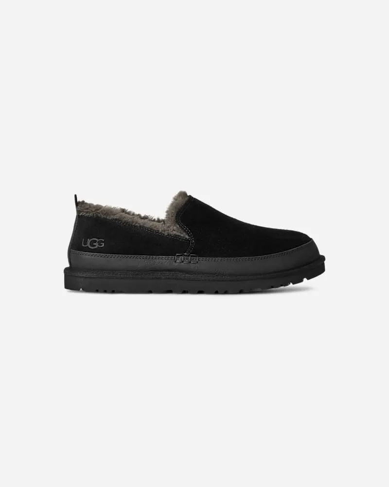 UGG Leisure Nomad Slip On für Herren in Black, Größe Veloursleder/Leder Black
