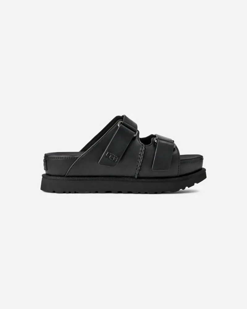 UGG Goldenstar Hi Slide für Damen | UGG® EU in Black, Größe Leder Black
