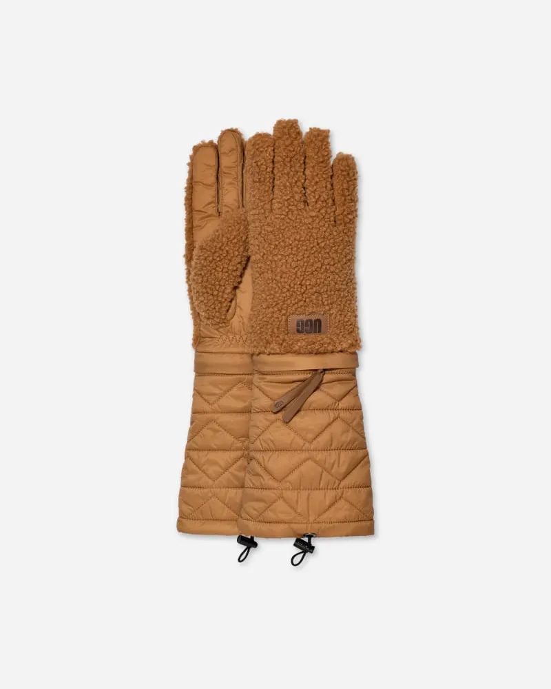 UGG Modulare Handschuhe aus ®fluff für Damen in Brown, Größe Fleece Chestnut