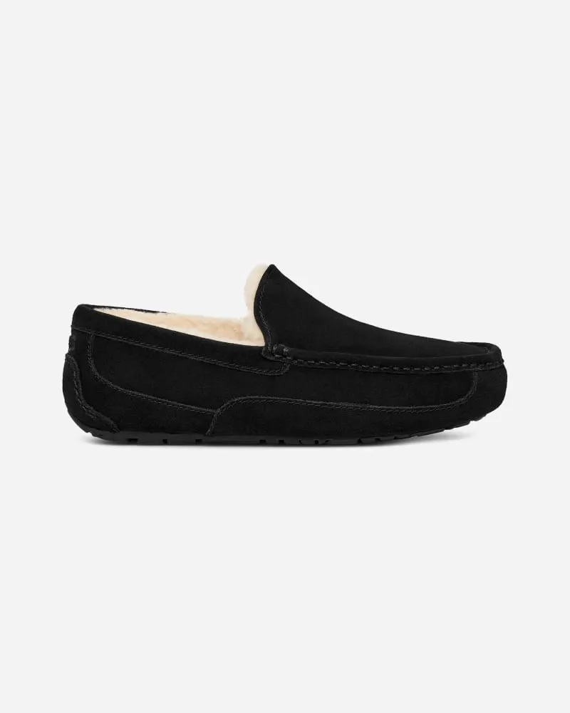 UGG Ascot Hausschuh für Herren | UGG® EU in Black, Größe Veloursleder Black