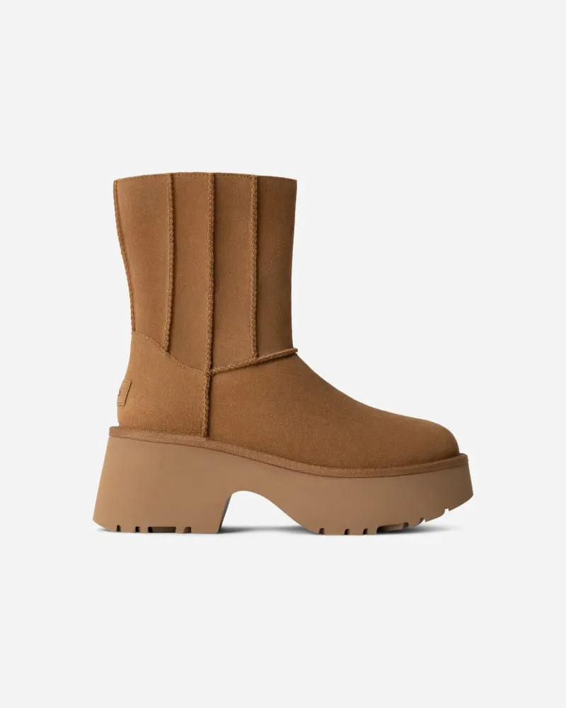 UGG Classic Twin Seam New Heights Boot für Damen in Brown, Größe Veloursleder Chestnut
