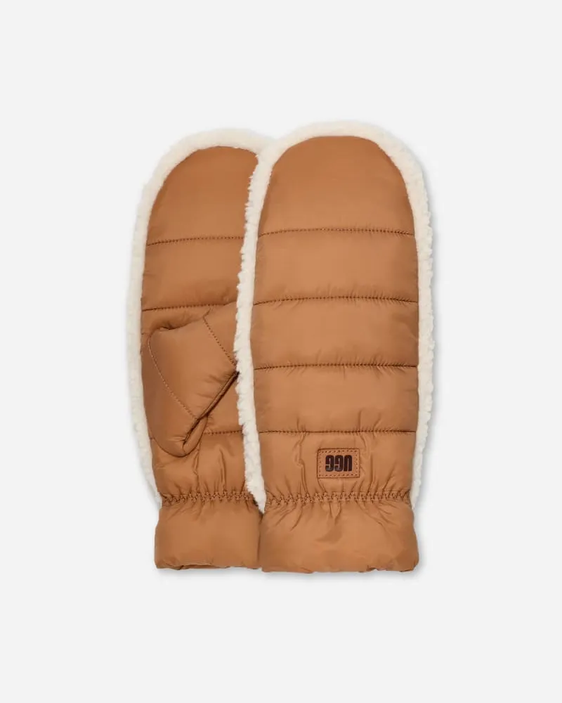 UGG Fäustlinge aus ®fluff für Damen in Brown, Größe Nylon/Recycled Materials Chestnut