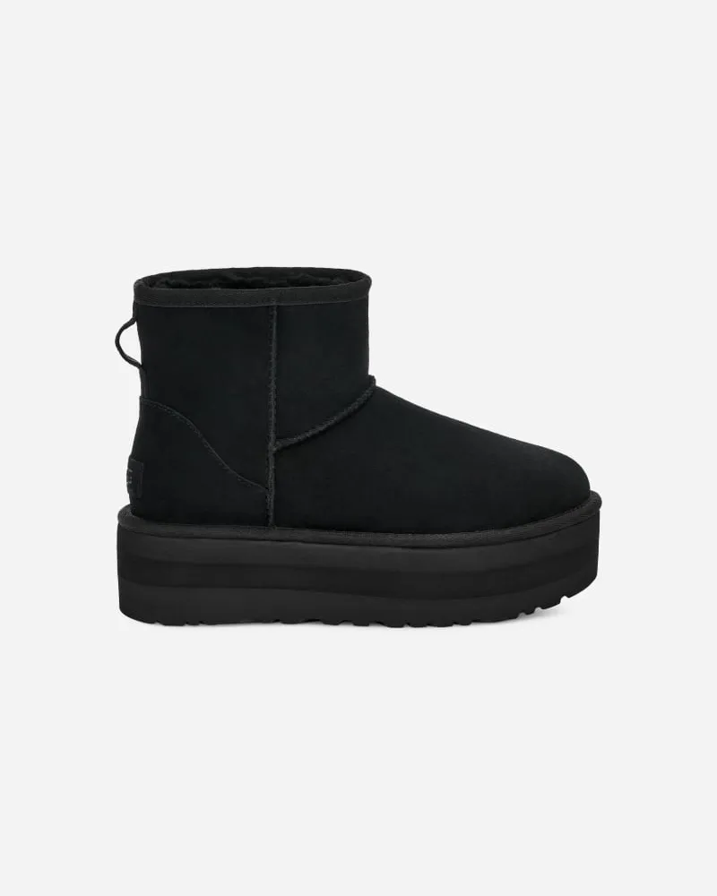 UGG Classic Mini Plateau-Boot für Damen | UGG® EU in Black, Größe Wildleder Black