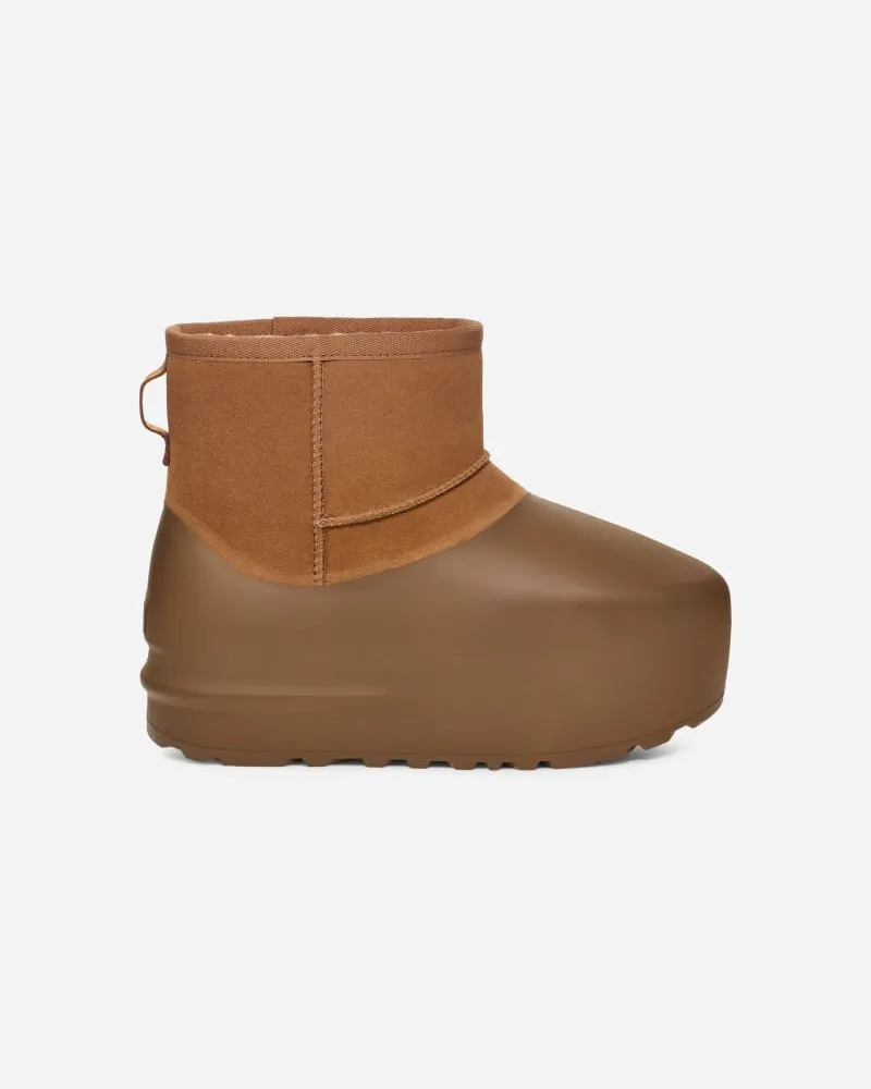 UGG Classic Mini Pumped Molded Boot für Damen in Brown, Größe Veloursleder Chestnut