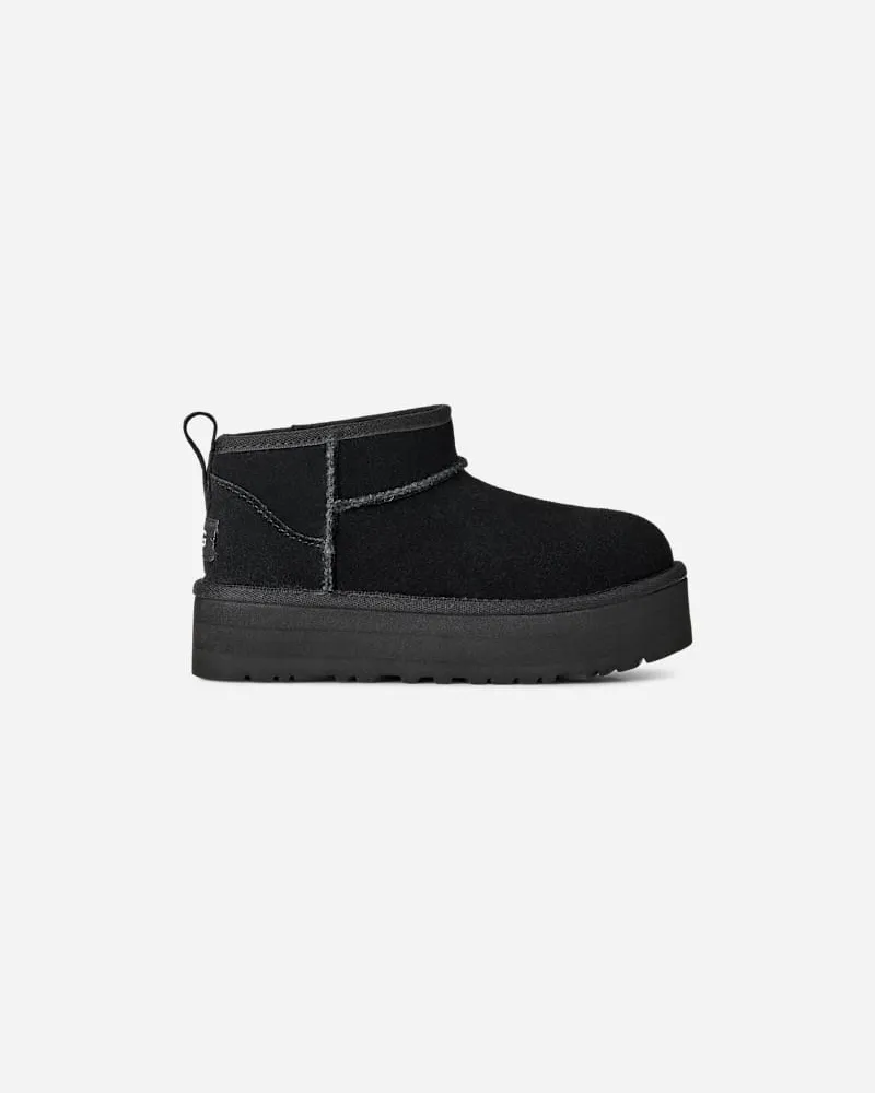 UGG Classic Ultra Mini Plateau-Boot für Kinder | UGG® EU in Black, Größe Wildleder Black