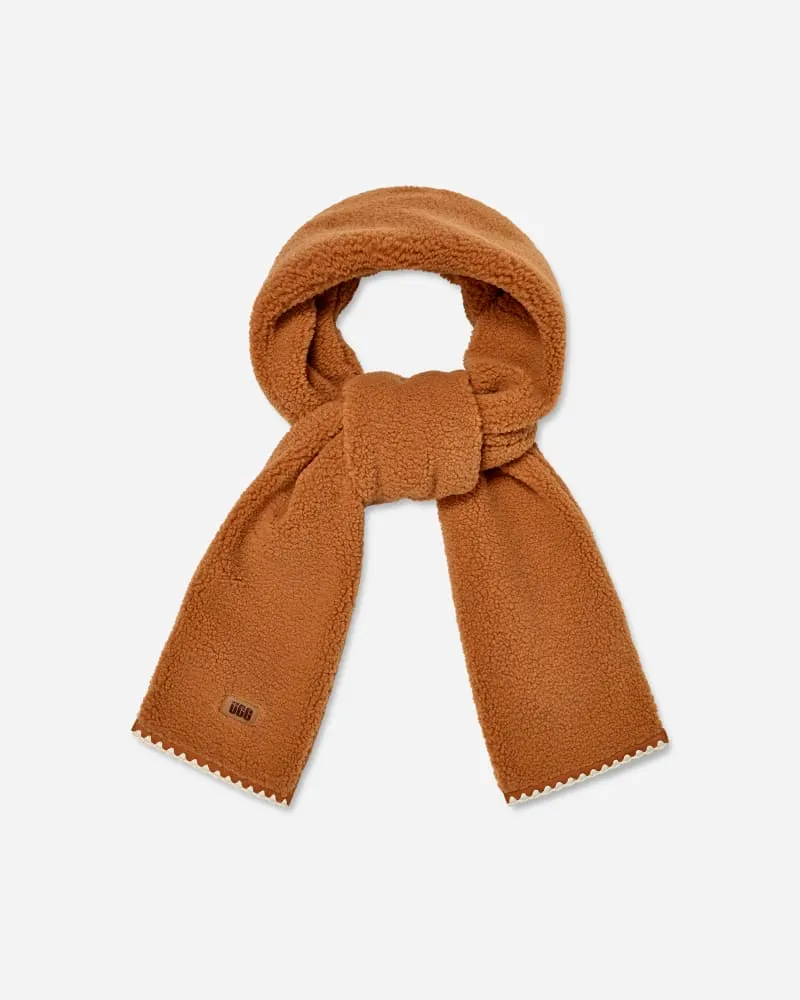 UGG Schal aus ®fluff mit Muschelrand für Damen in Brown, Größe Fleece Chestnut