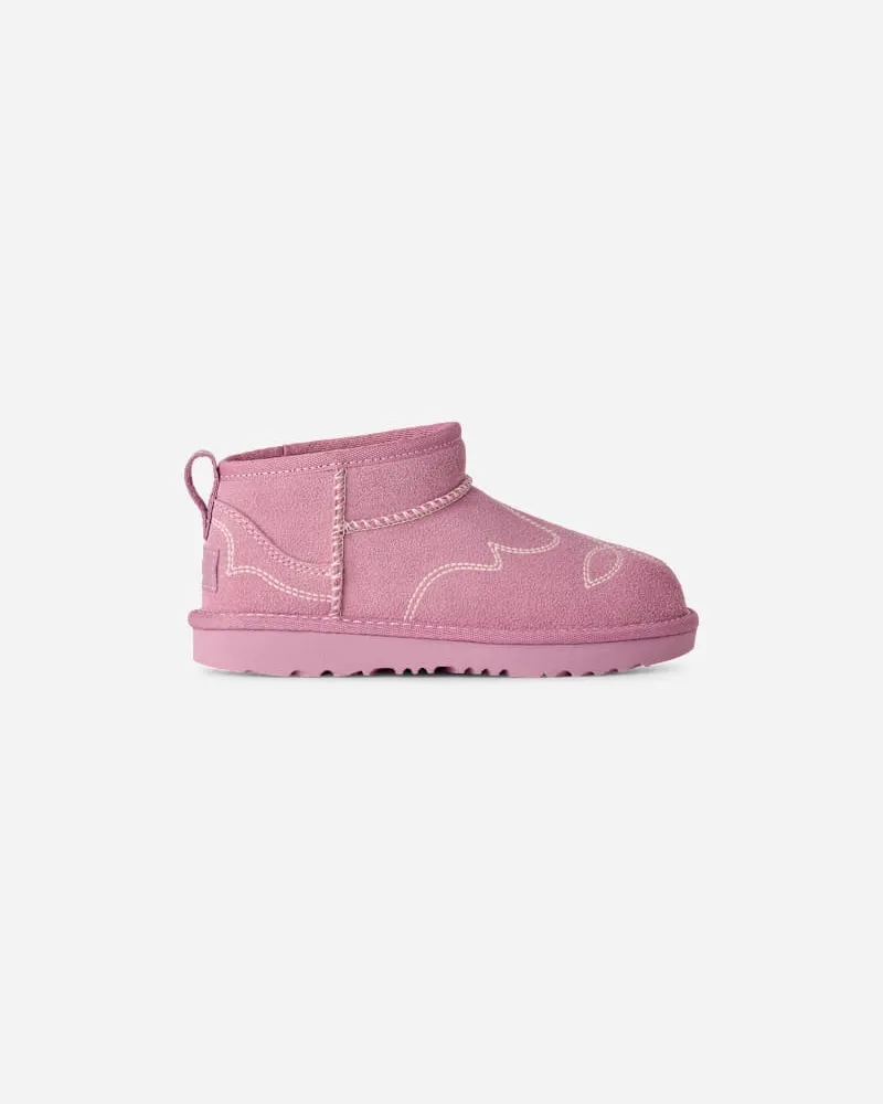 UGG Classic Ultra Mini Western Boot für Kinder in Dusty Orchid, Größe Dusty
