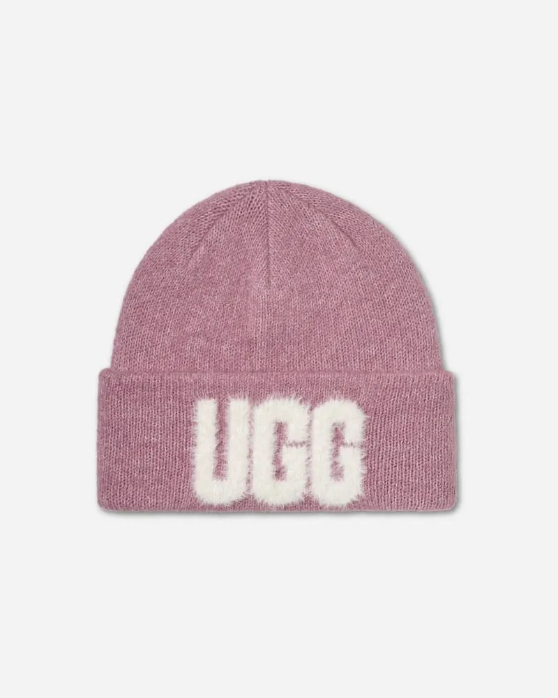 UGG Flauschige Beanie mit ® Logo für Damen in Dusty Orchid, Größe Dusty