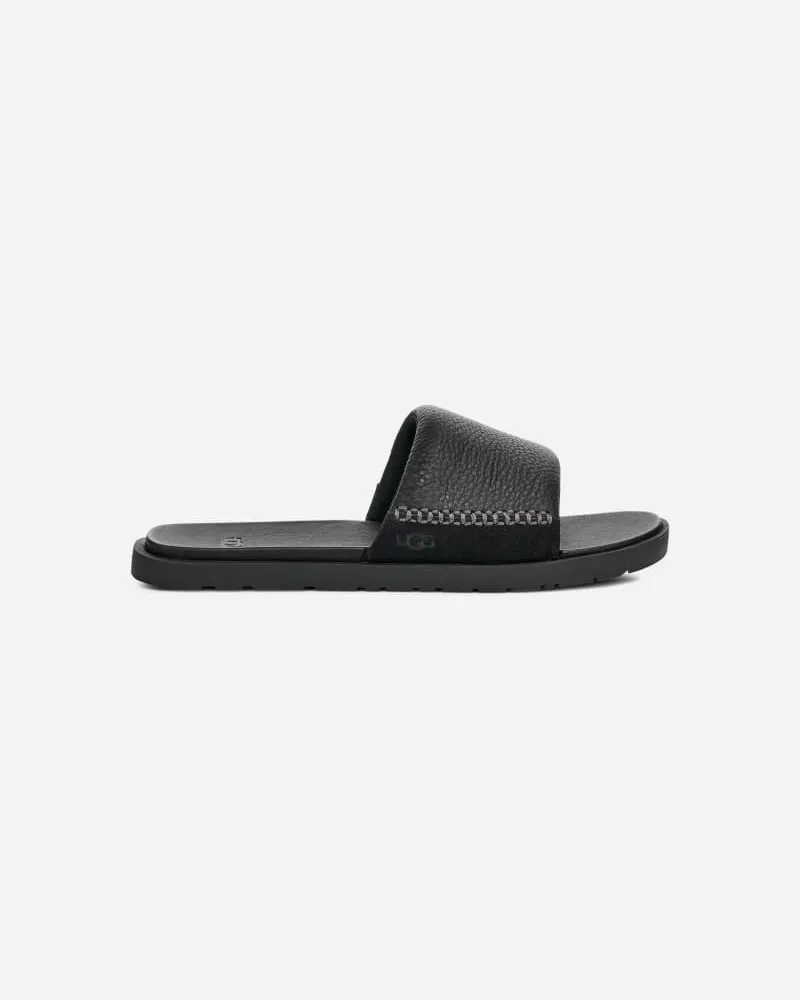 UGG Seaside II Slide für Herren in Black, Größe Leder/Veloursleder Black