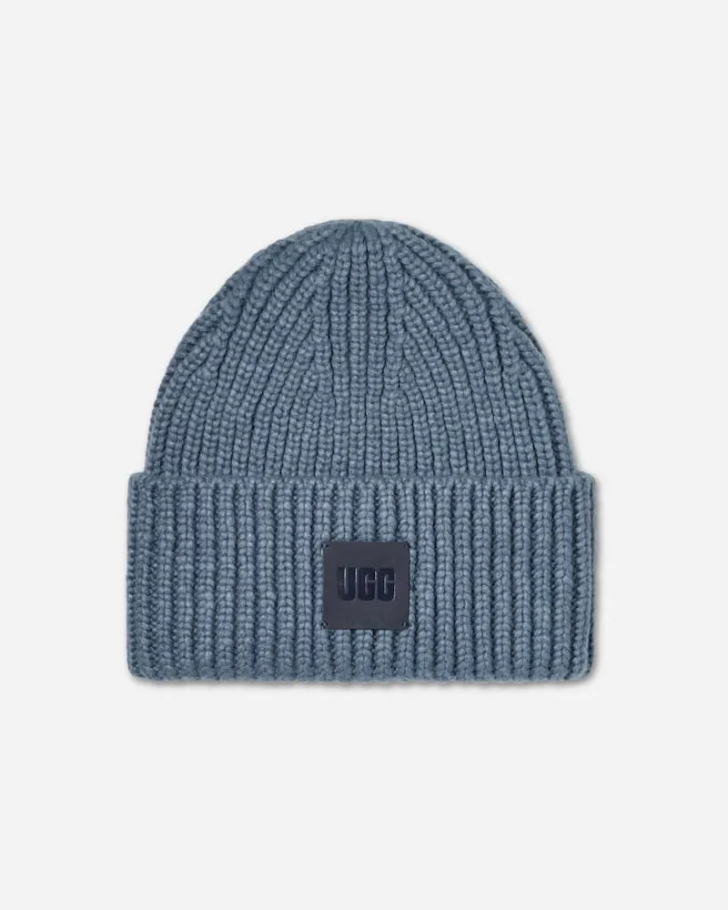 UGG Breit gerippte ® Beanie für Herren | UGG® EU in Eve Blue, Größe Polyestermischung Eve