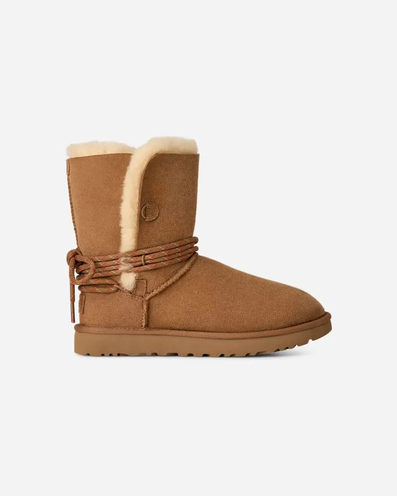 UGG Classic Bailey Tie Boot für Damen in Brown, Größe Schaffell Chestnut