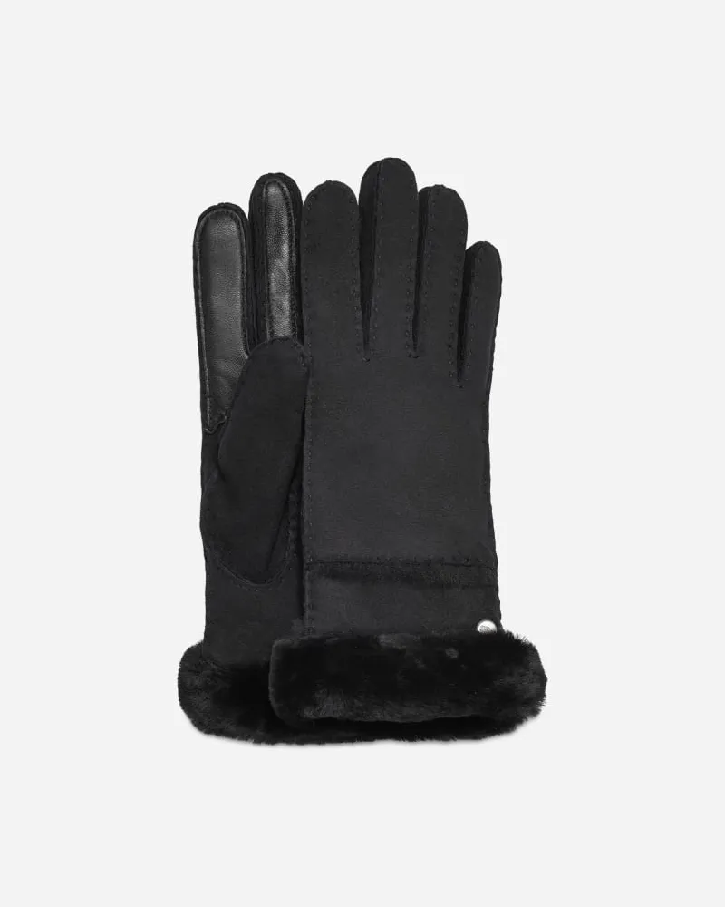 UGG Smartphone-Handschuhe mit Nähten für Damen | UGG® EU in Black, Größe Schaffell Black