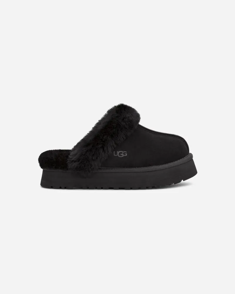 UGG Disquette Hausschuh für Damen | UGG® EU in Black, Größe Veloursleder Black