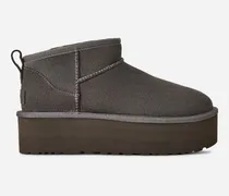 Classic Ultra Mini Plateau-Boot für Damen | UGG® EU in Black, Größe Wildleder