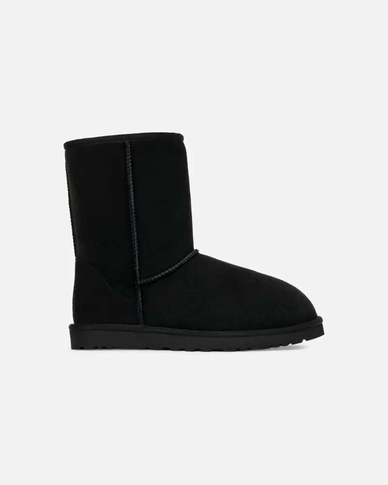 UGG Classic Short für Herren | Warme Lammfell-Boots auf in Black, Größe 43, Twinface Black