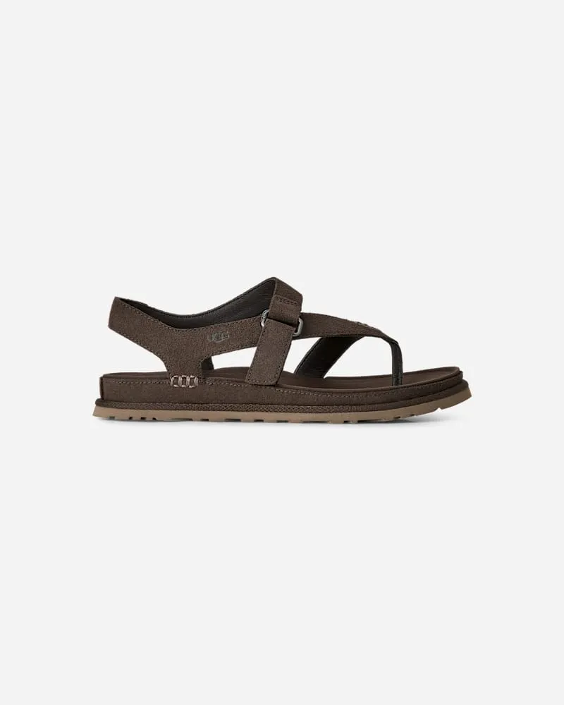 UGG GoldenGaze Zehentrenner-Sandale für Damen in Dense Smoke, Größe Wildleder Dense