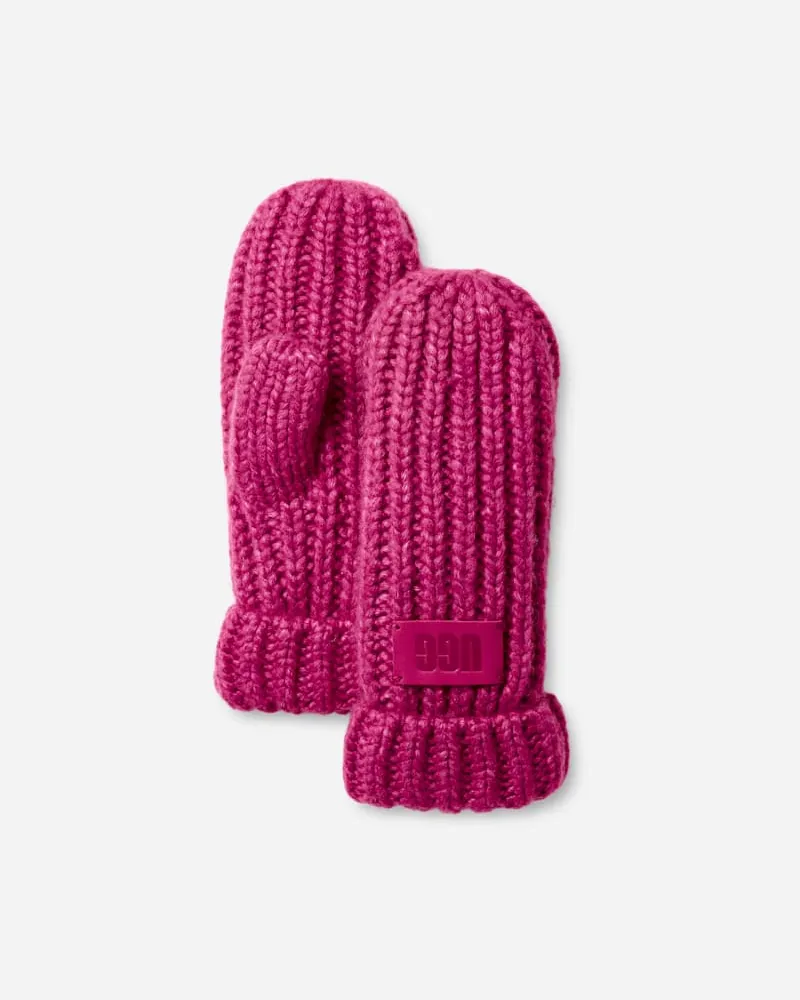UGG Grobstrickfäustlinge für Kinder in Chroma Pink, Größe Chroma