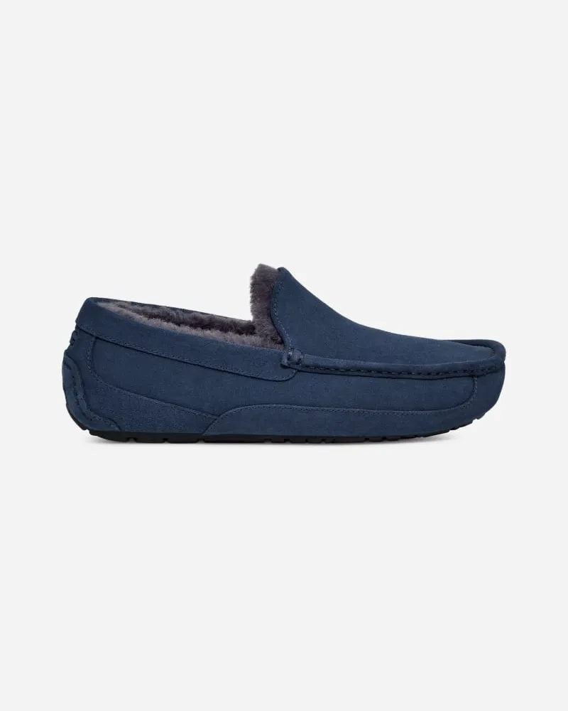 UGG Ascot Hausschuhe für Herren in Deep Ocean, Größe Wildleder Deep