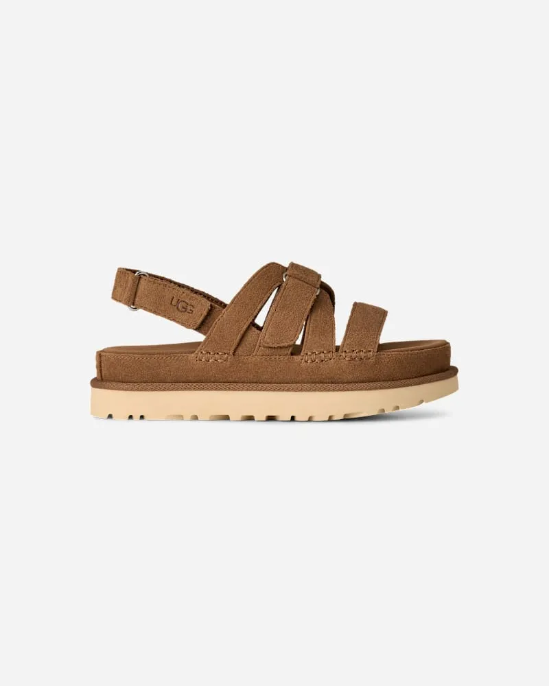 UGG Goldenstar Gleam Sandale für Damen in Brown, Größe Wildleder Chestnut