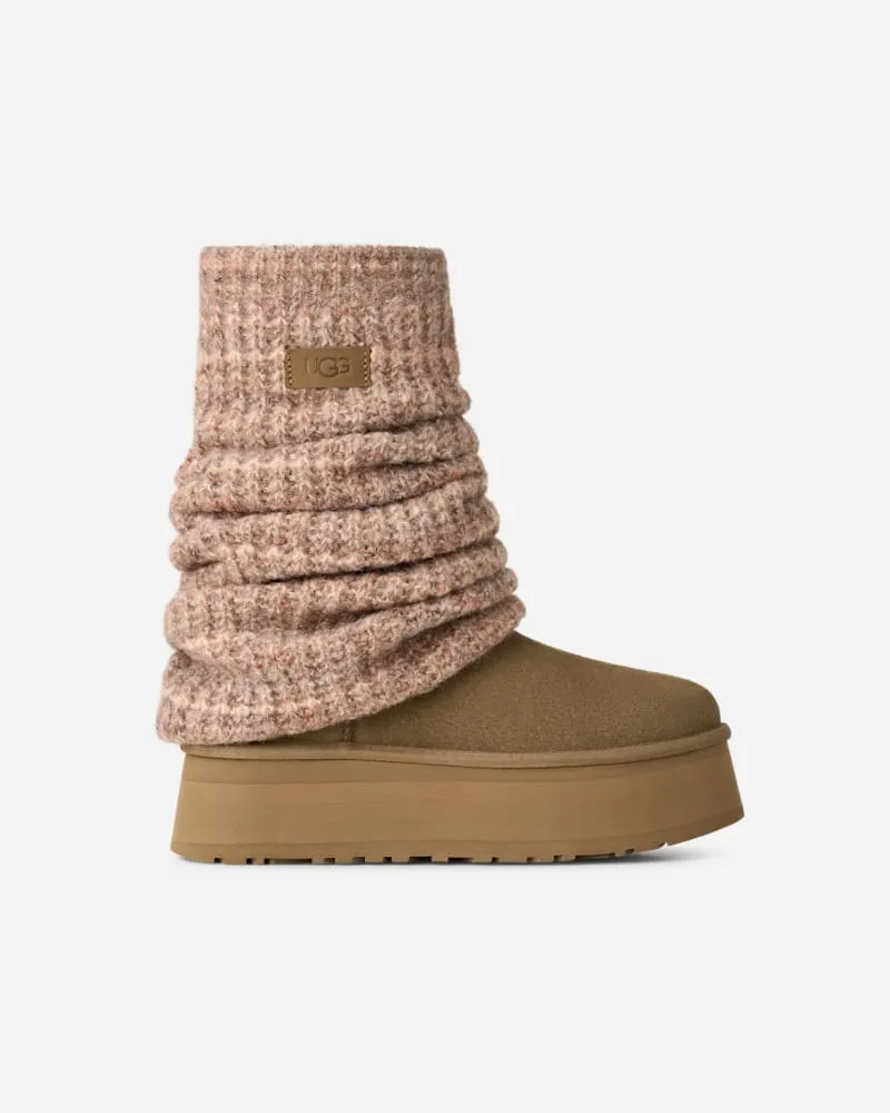 UGG Classic Mini Dipper Legwarmer für Damen | UGG® EU in Brown, Größe Strick Light